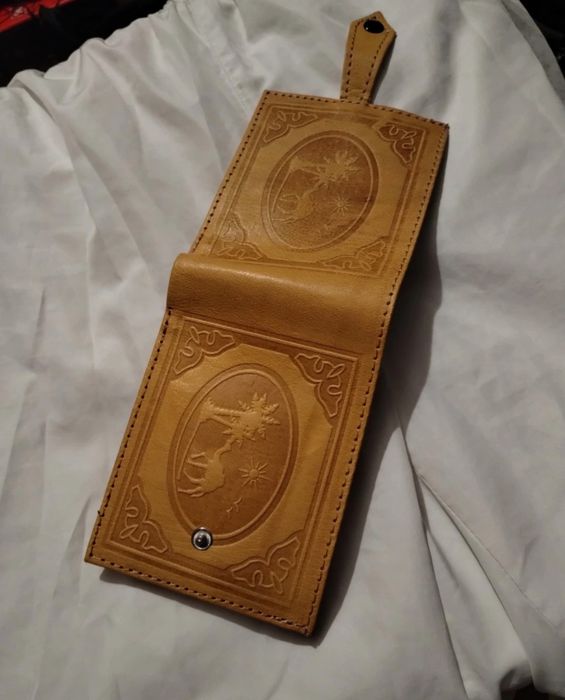 Portfel skórzany skóra i motyw wielbłąd