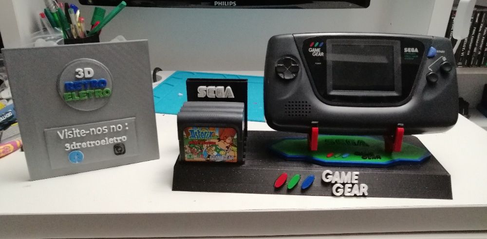 3D Retro Eletro - Suportes XL consolas Game Gear, Game boy e outros