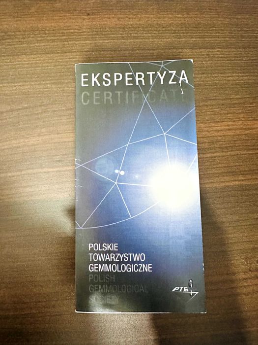 Złoty Pierścionek z Diamentami i Szafirem | 3,60g | Certyfikat!