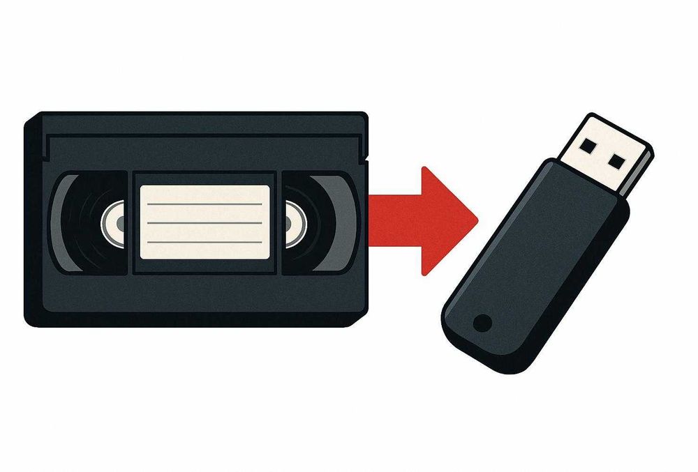 Przegrywanie kaset VHS VHS-C na Pendrive USB archiwizacja