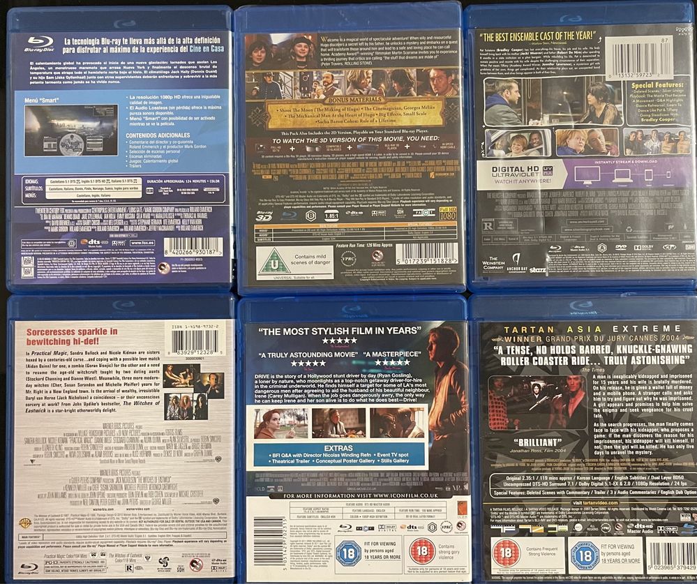 Pack 17 filmes Blu-ray Venda