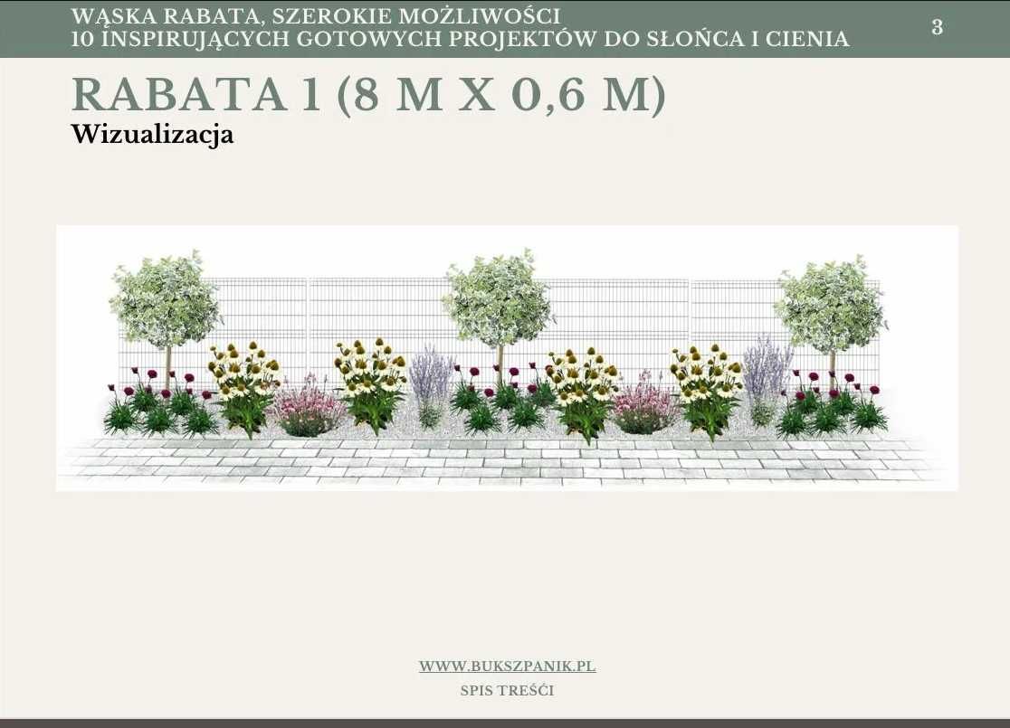 10 gotowych projektów na wąskie rabaty wzdłuż ogrodzenia