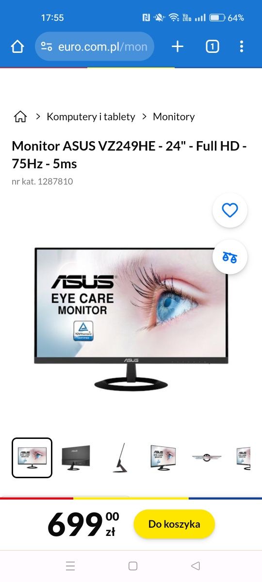 Monitor ASUS 24 cali