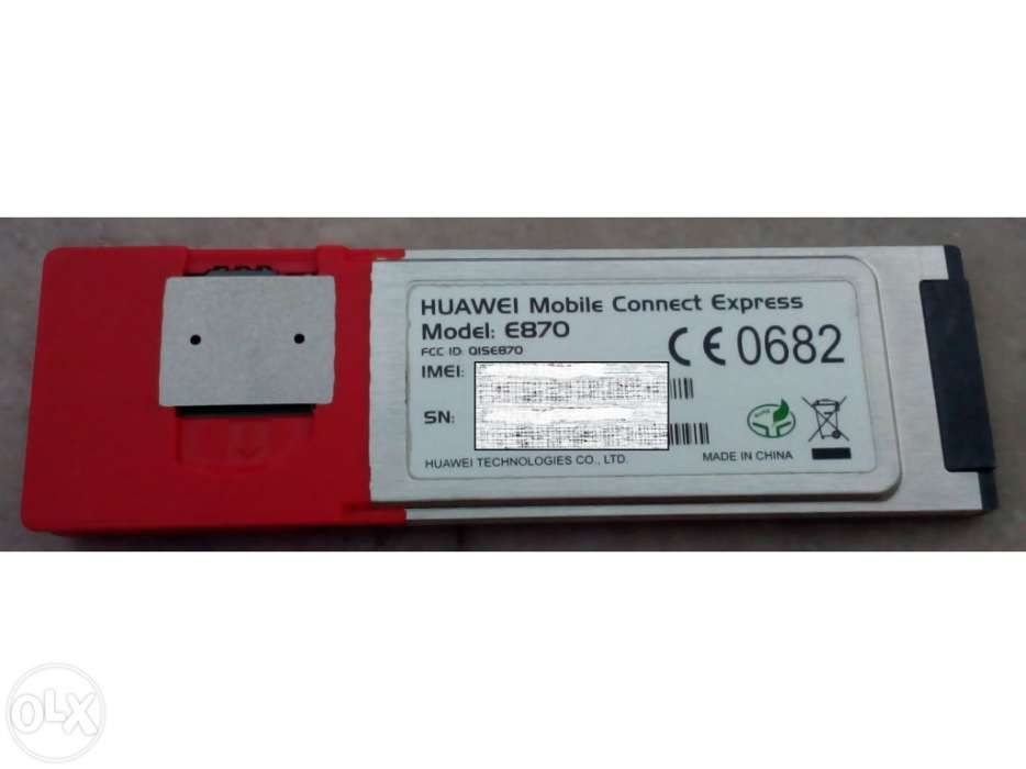 Placa 3g expresscard huawei e870 -desbloqueada-