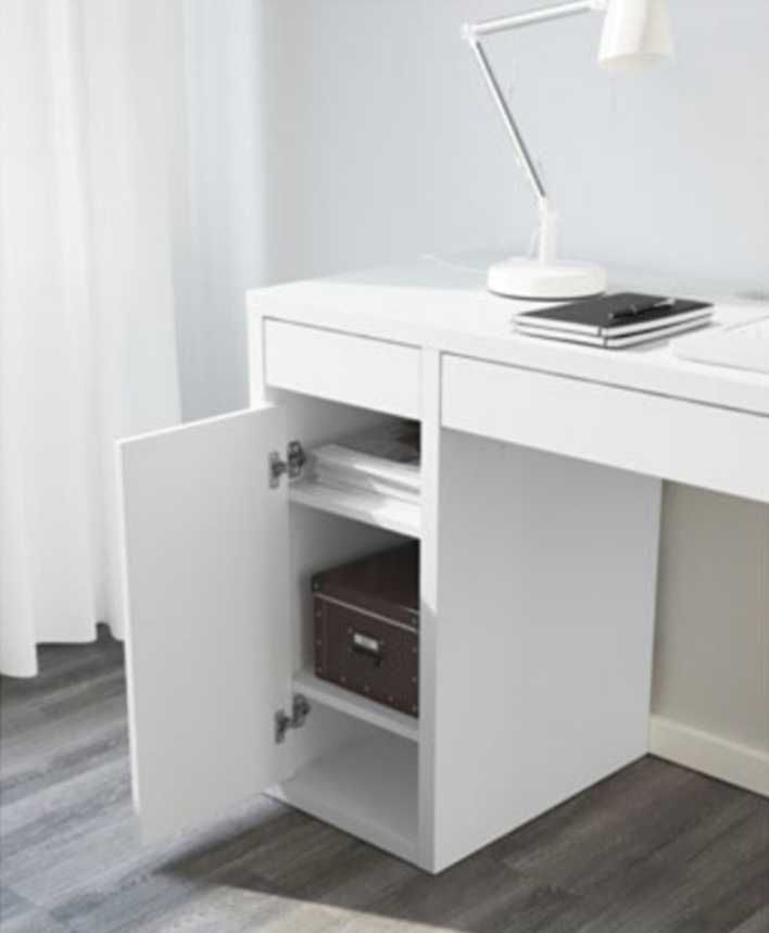 IKEA MICKE biurko z szafką 105x50 BIAŁY jak nowe bez żadnych uszkodzeń