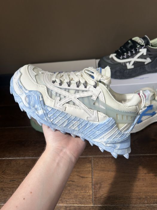Кроссовки Off-White Odsy-1000 Cream Light Blue / Кеди Оф вайт