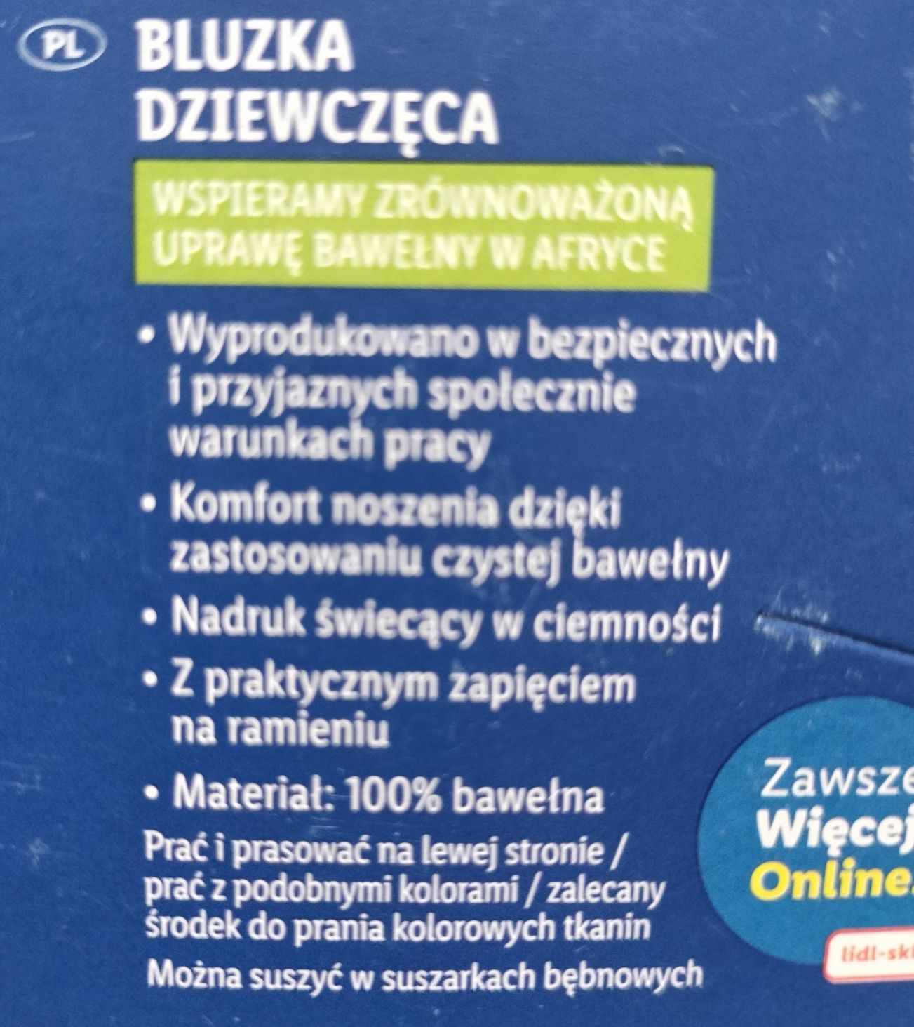 Bluzka z nadrukiem świecącym w ciemności Boże Narodzenie - rozm. 86/92
