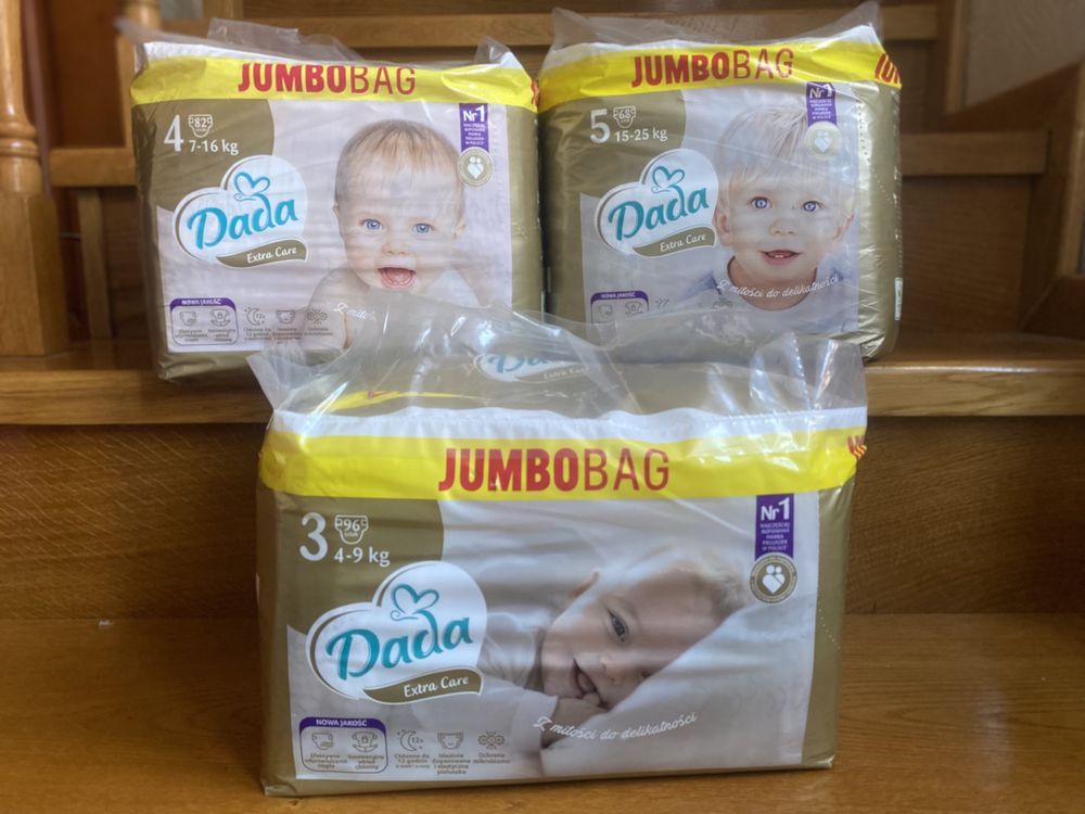 Підгузки, памперси Dada Extra Care JumboBag 3,4,5.
