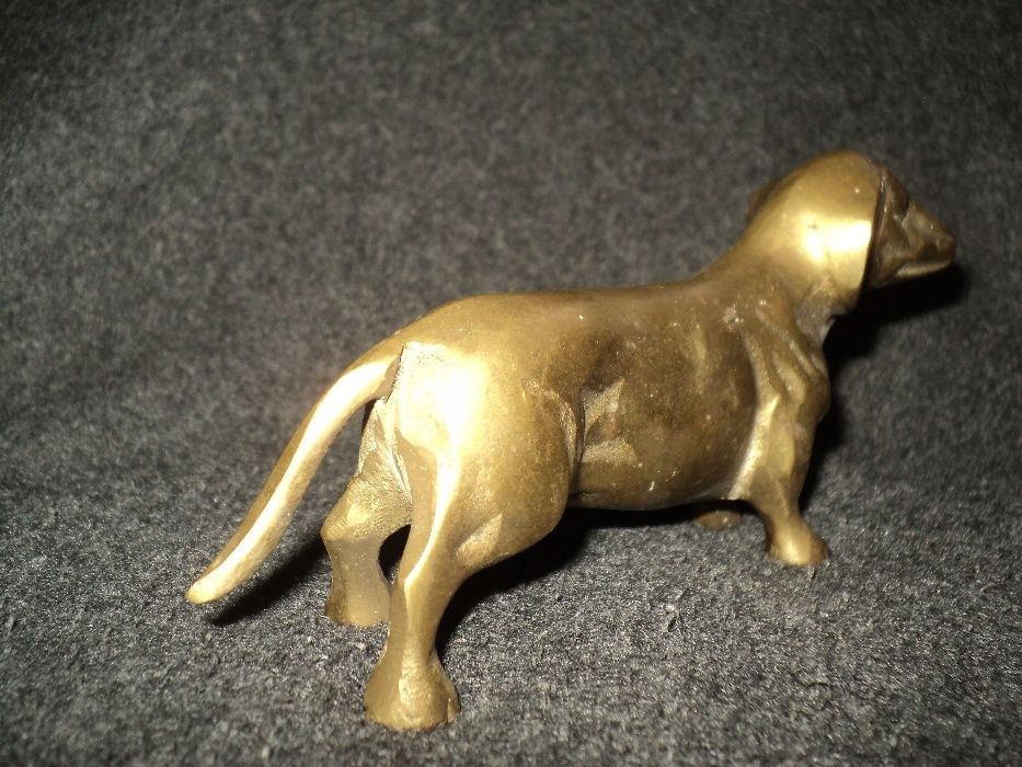статуэтка бронзовая собака "такса" статуетка из Англии старина подарок