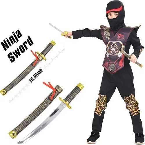 Przebranie dla dziecka 100-110 ninja z mieczem plastikowym
