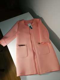 Пальто, нежно-розовое