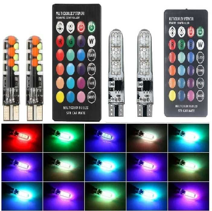 Пульт от ламп led габариты RGB стробоскопы t т10 авто