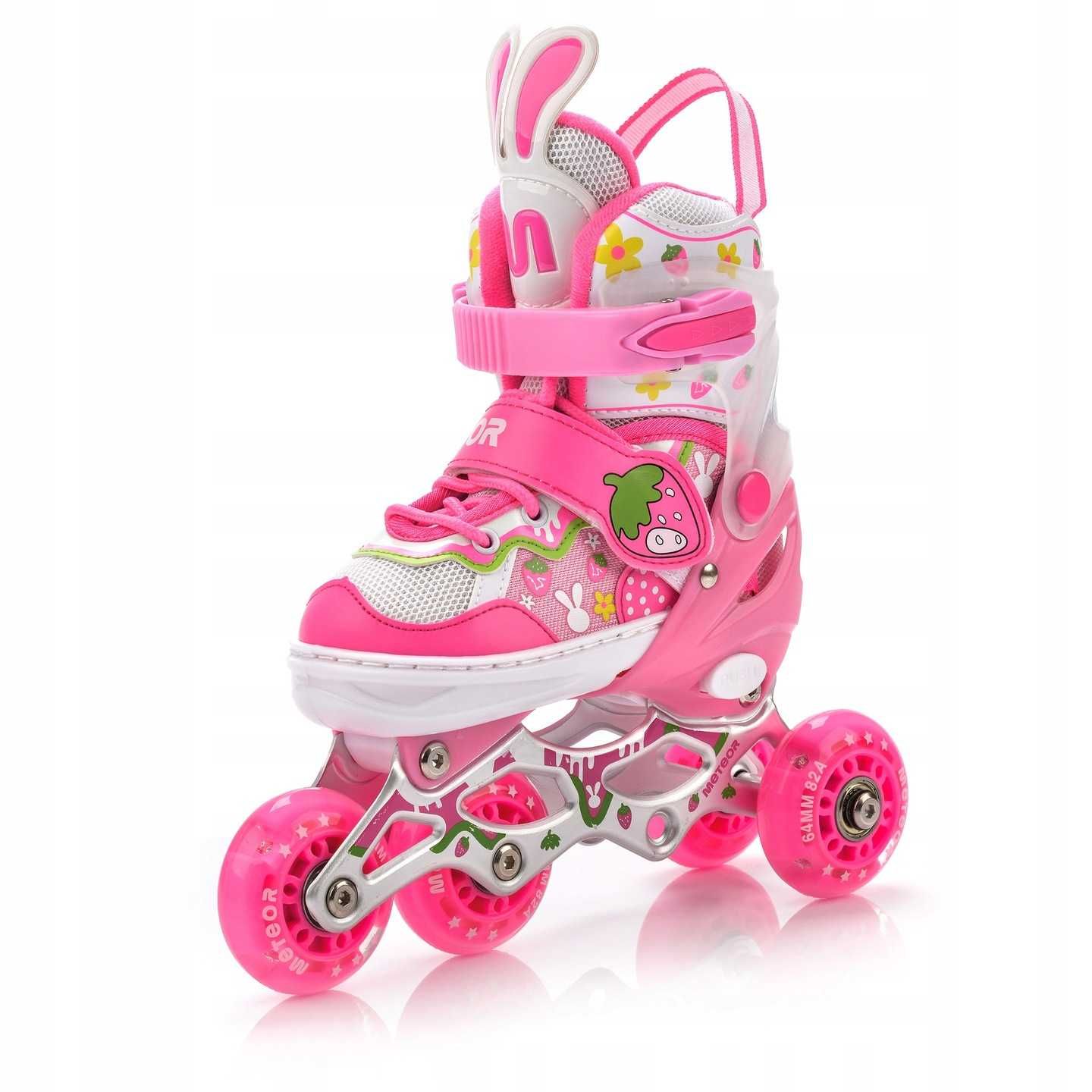 Rolki 4w1 METEOR BUNNY M (rozmiar 34-37)