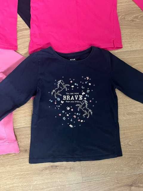 Bluzki 128 cm, stan bdb