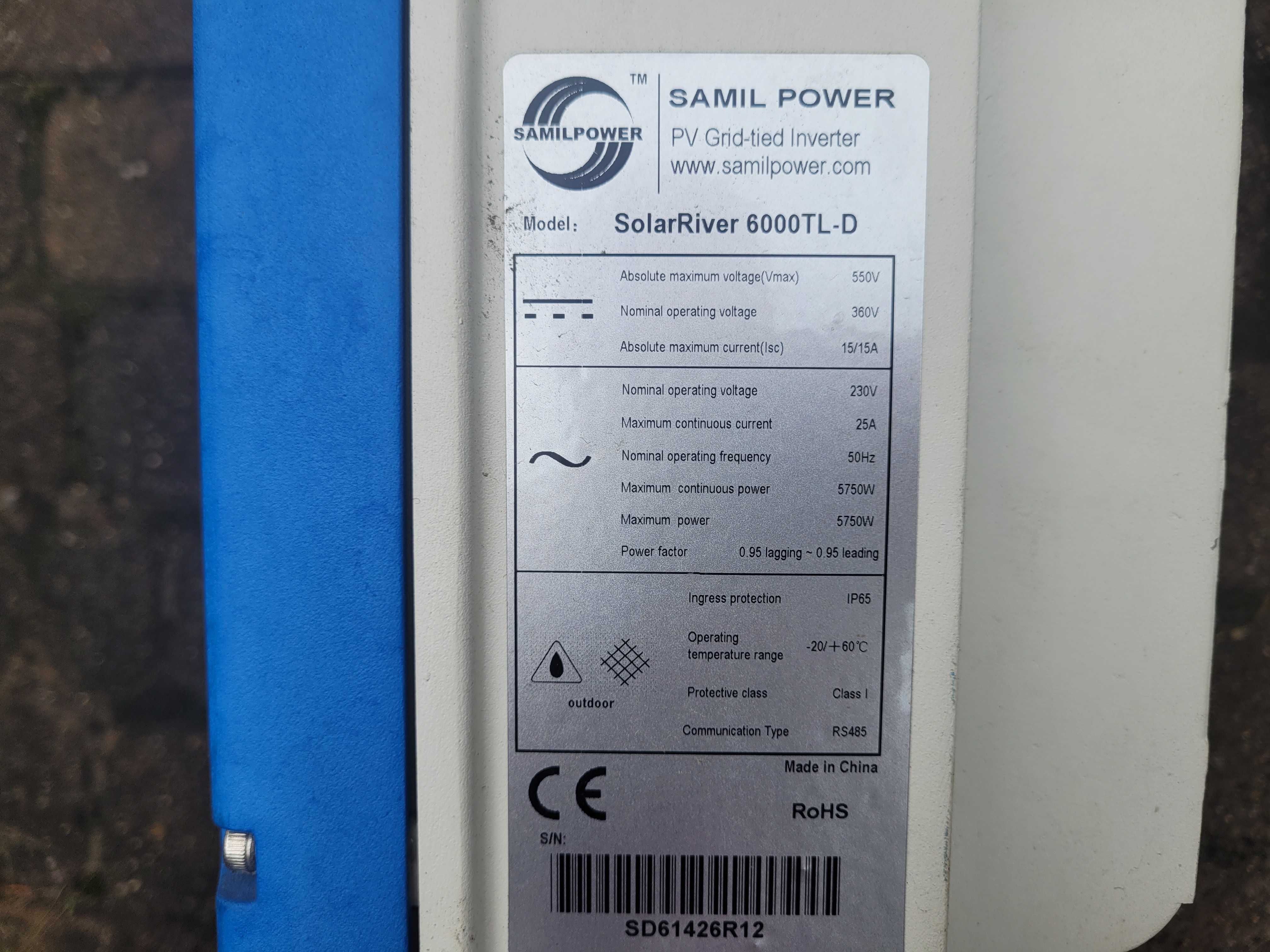 Falownik Samil Power 6kw 3kw Fotowoltaika