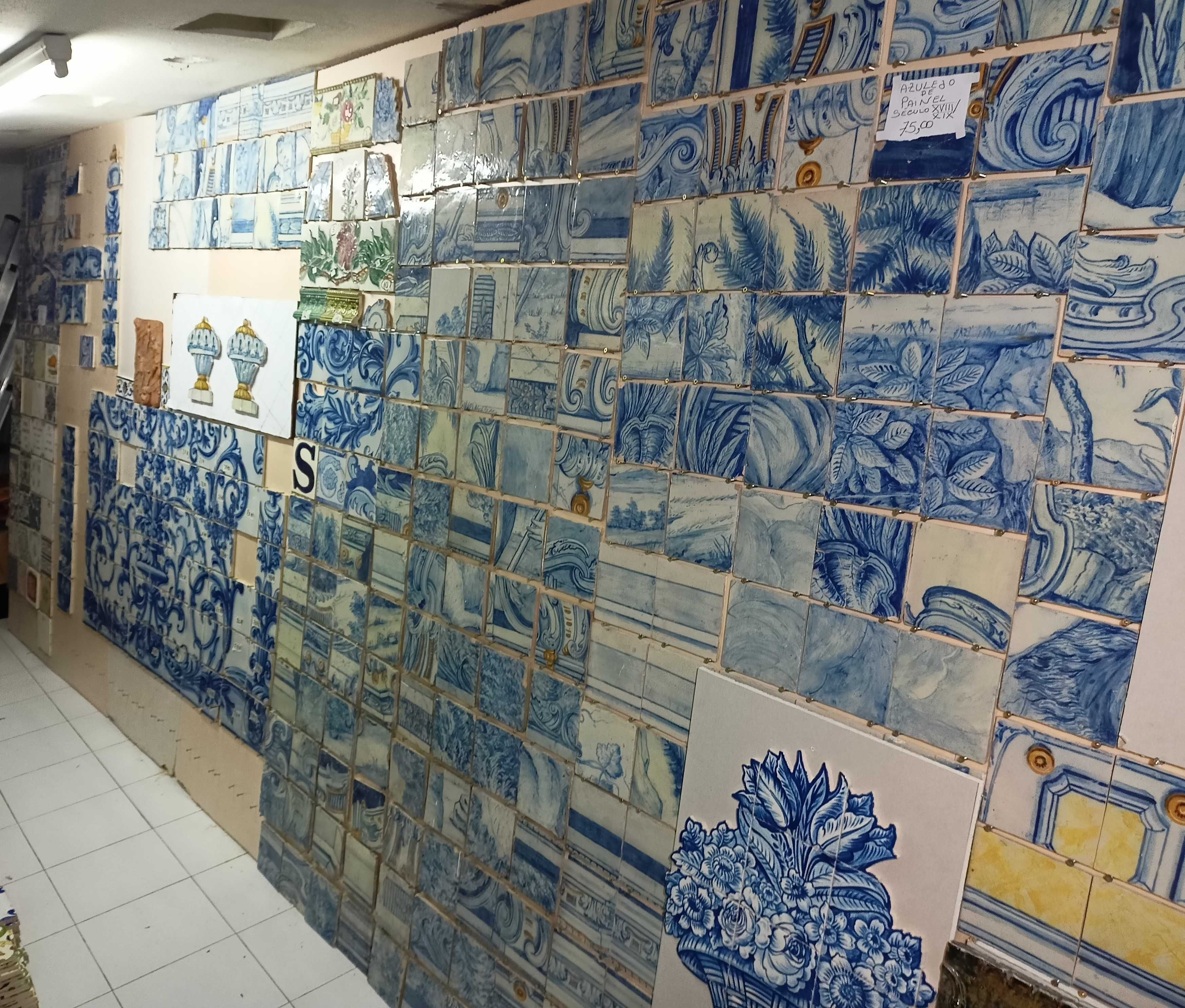 Par Painéis Florões Azulejos