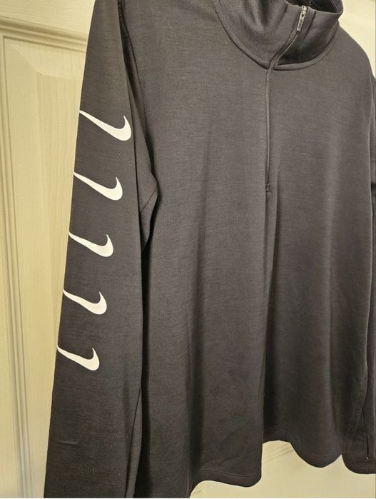 Nike Running Women's Dri-FIT Half Zip Top In Black Size