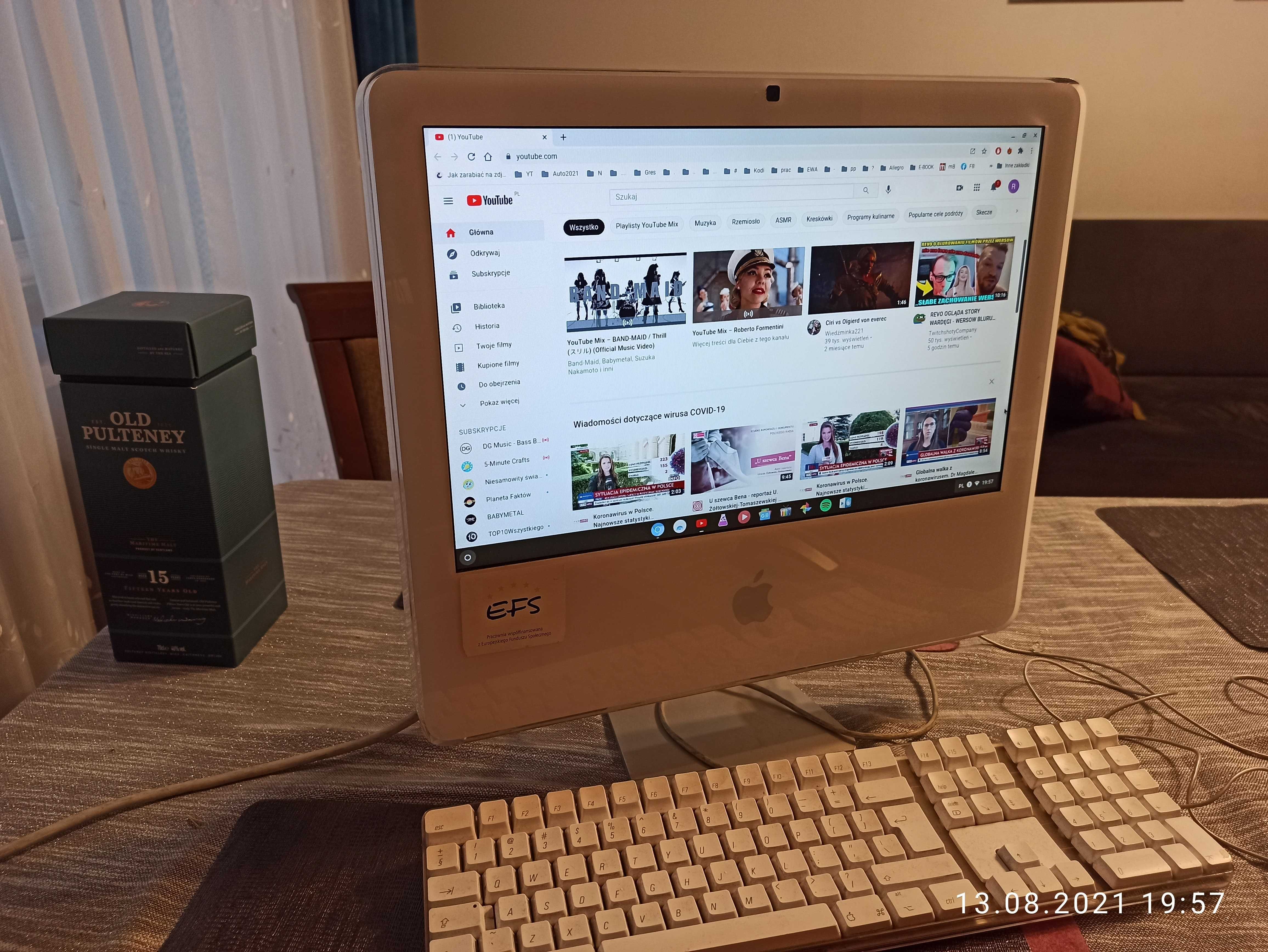 Apple iMac G5 17' na ChromeOS sprawny +oryg. klawiatura