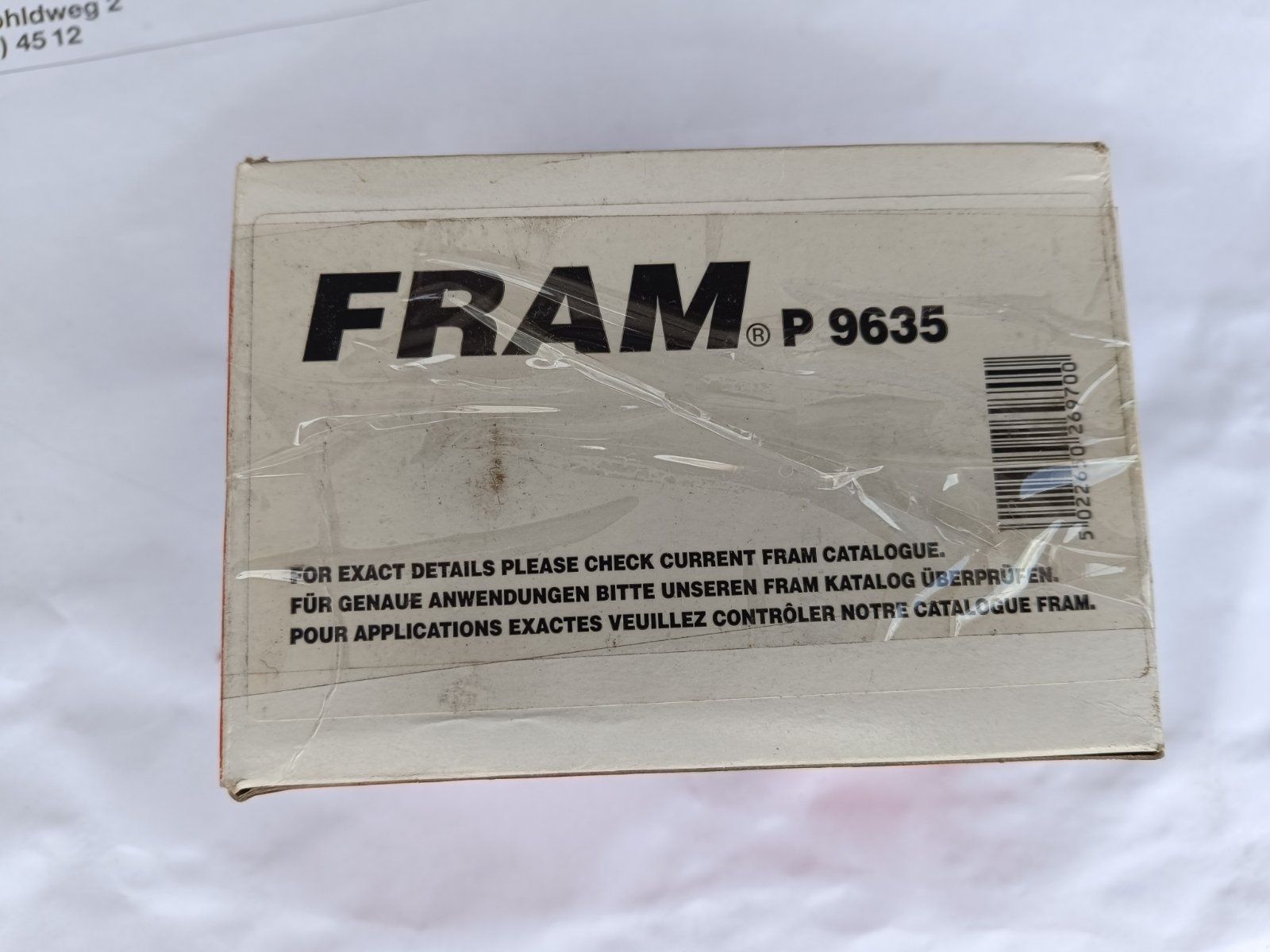 Топливный фильтр FRAM P 9635