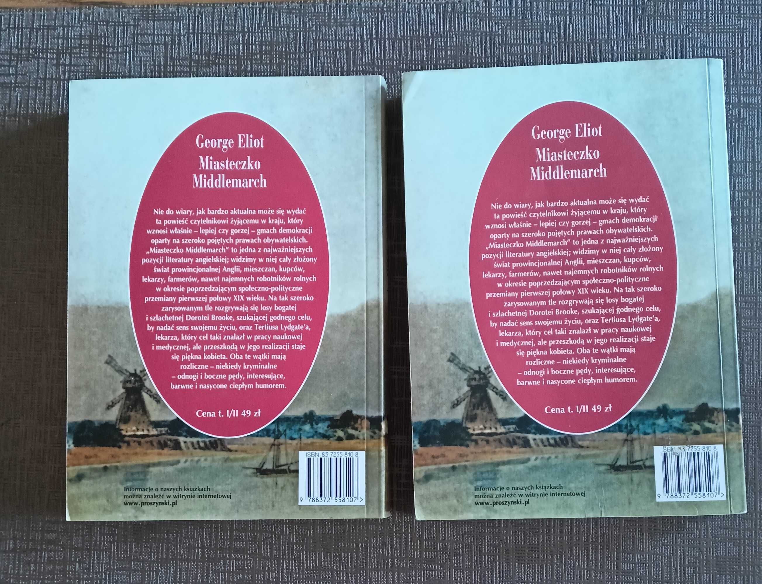 Miasteczko Middlemarch Tom I i II George Eliot