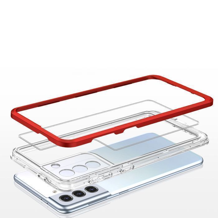 Etui Hybrid Armor Case 3w1 do Samsung Galaxy S22 - Kolorowy Czerwony