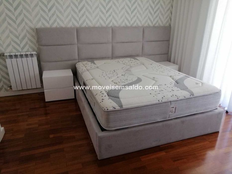Cama de Casal Estofada - Fabricamos todas medidas, materiais e cores