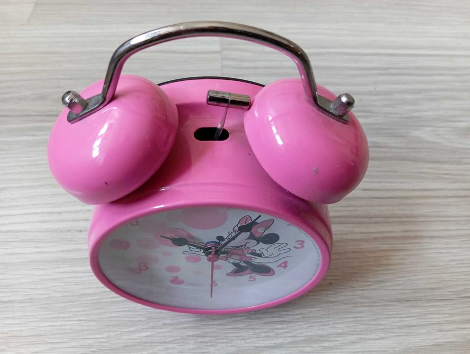 Budzik stojący zegar Myszka Mini Minnie Mouse NEW z Podświetleniem