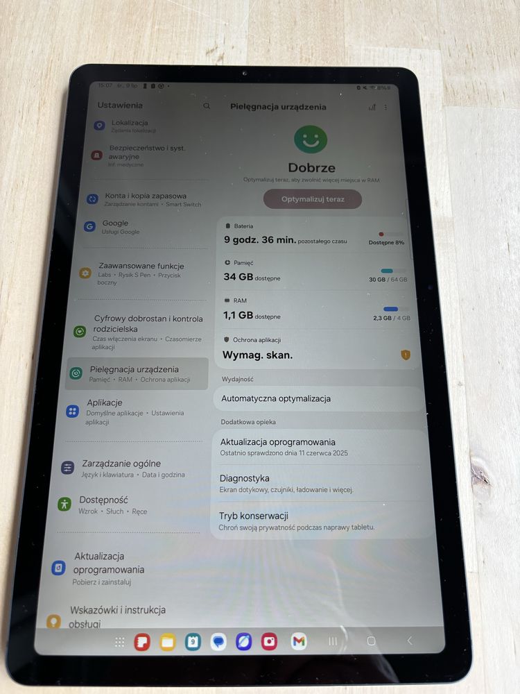 Tablet Samsung Galaxy Tab S6 Lite 2022 Edition + rysik - idealny