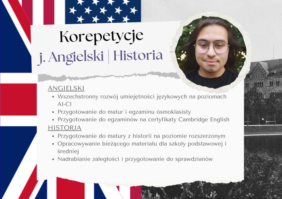 Korepetycje - j. angielski i historia | Szkoła i Cambridge English