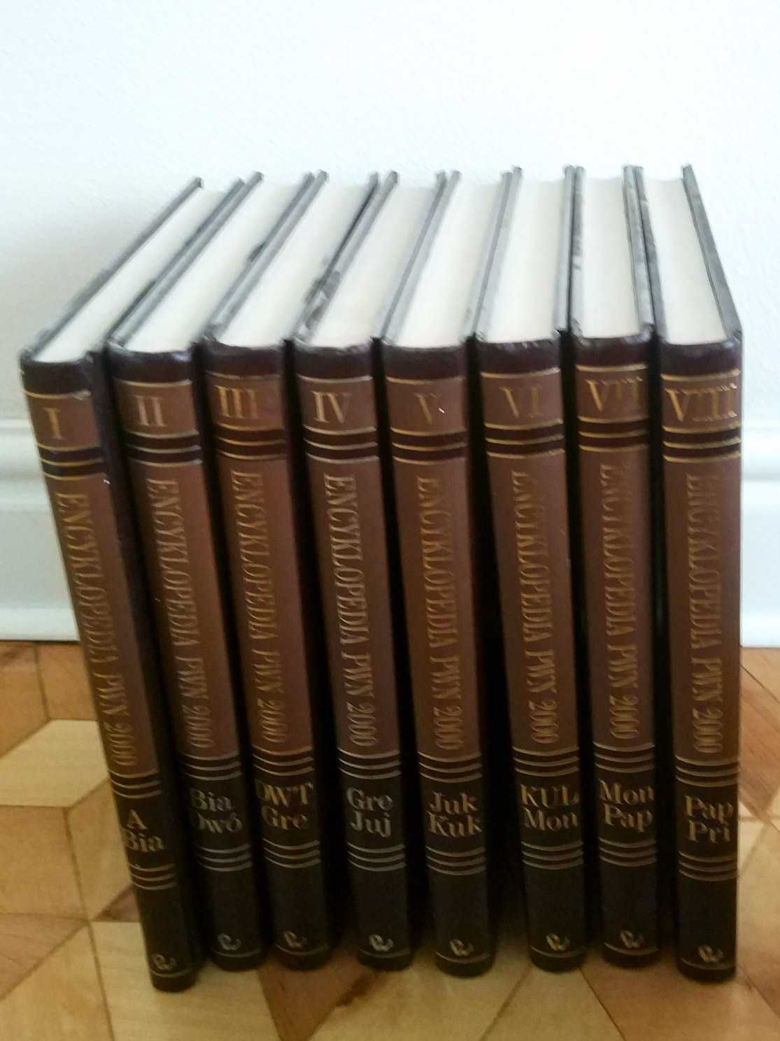 Wielka Encyklopedia PWN 2000. 8 tomów. Stan BDB+