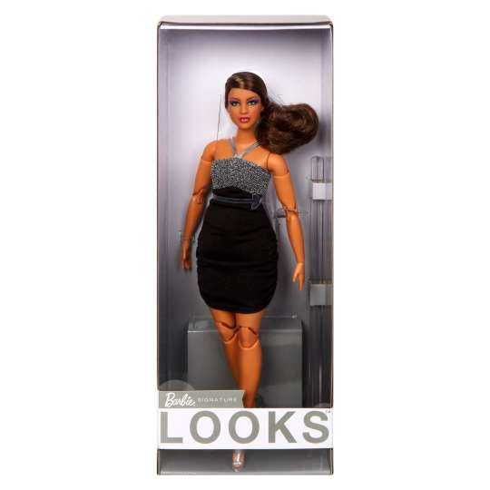 Коллекционная кукла Барби Barbie Signature Looks пышная шатенка HBX95