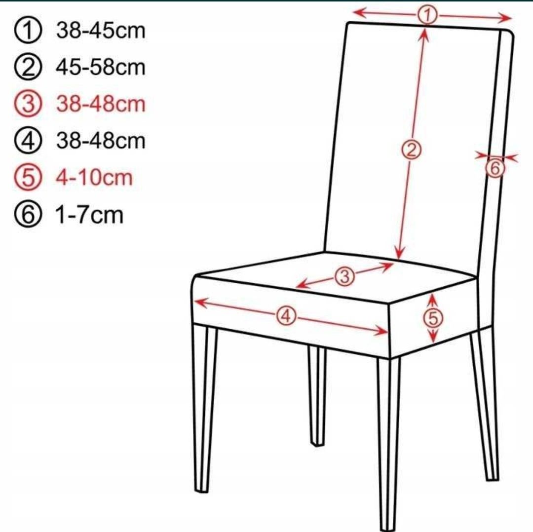 Pokrowce na krzesła wzory zestaw komplet 4 sztuki elastyczne kwiaty