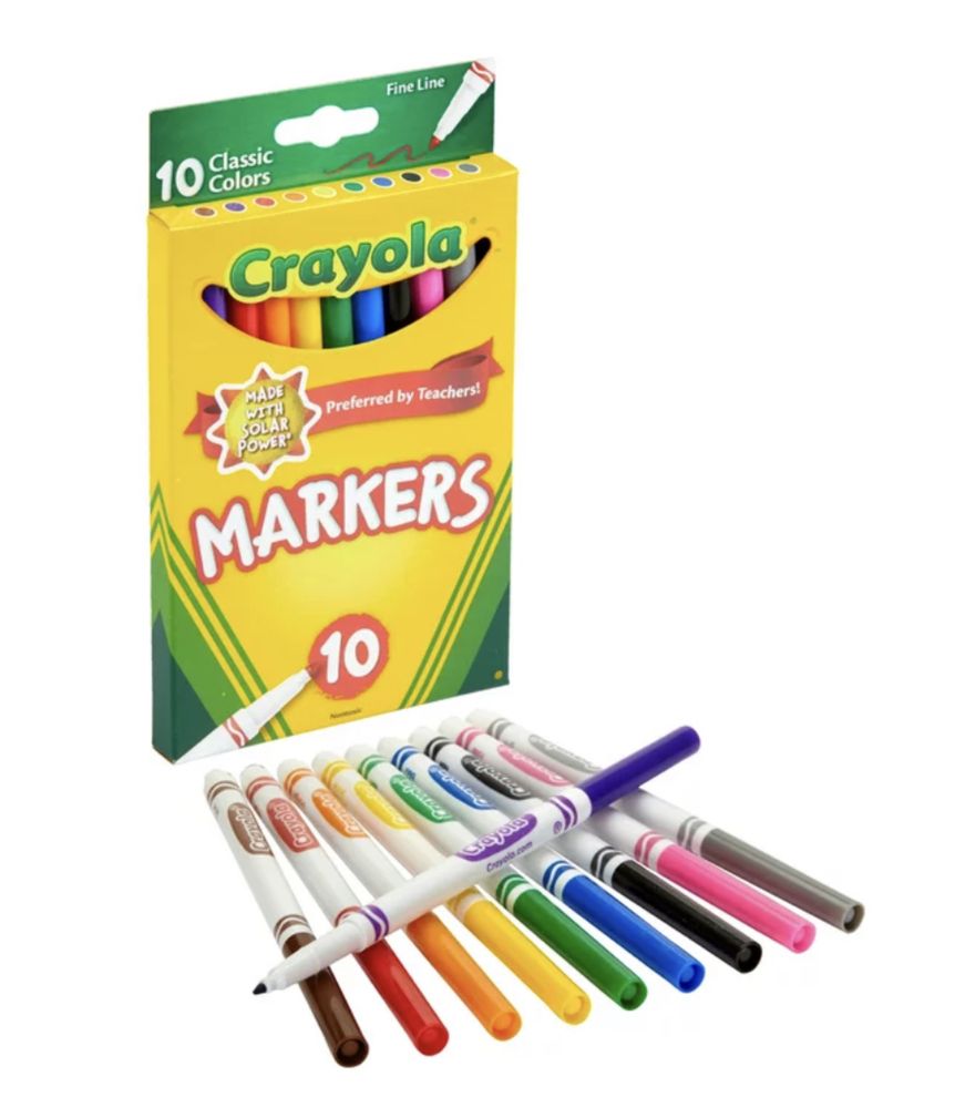 Crayola crayons крайола олівці воскові фломастери оригінал