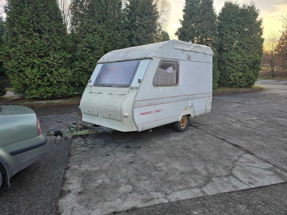 Przyczepa Kempingowa stacjonarna na działke Łazienka WC. TRANSPORT