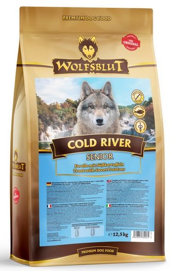 Hipoalergiczna karma dla starszego psa Wolfsblut Pstrąg Bataty 12,5kg