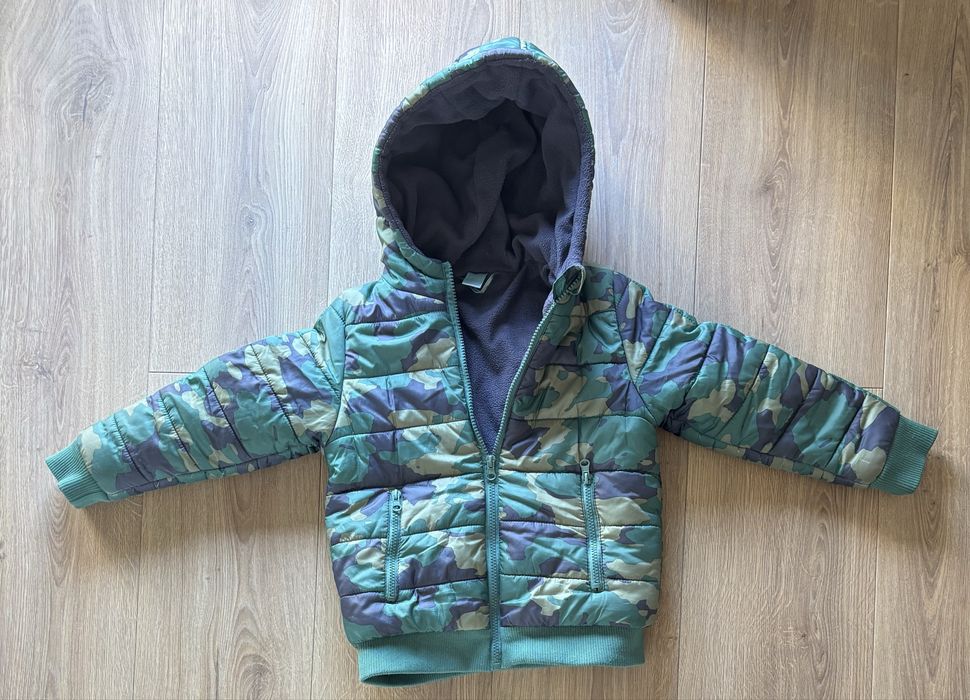 Kurtka zimowa chłopięca polar ciepła ocieplana Pepco 122 moro zielony