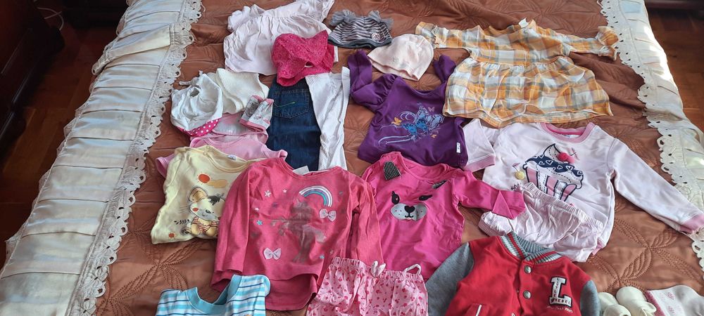 Ubranka dla dziewczynki zestaw paka ubran 86/92 kurtka