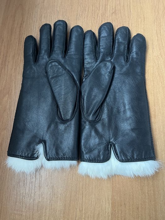 Перчатки мужские. Кожа, натуральный мех. Размер 11.