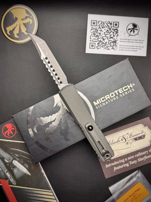 Нож Microtech Ultratech ZBP D/E Apocalyptic Hellhound M390MK