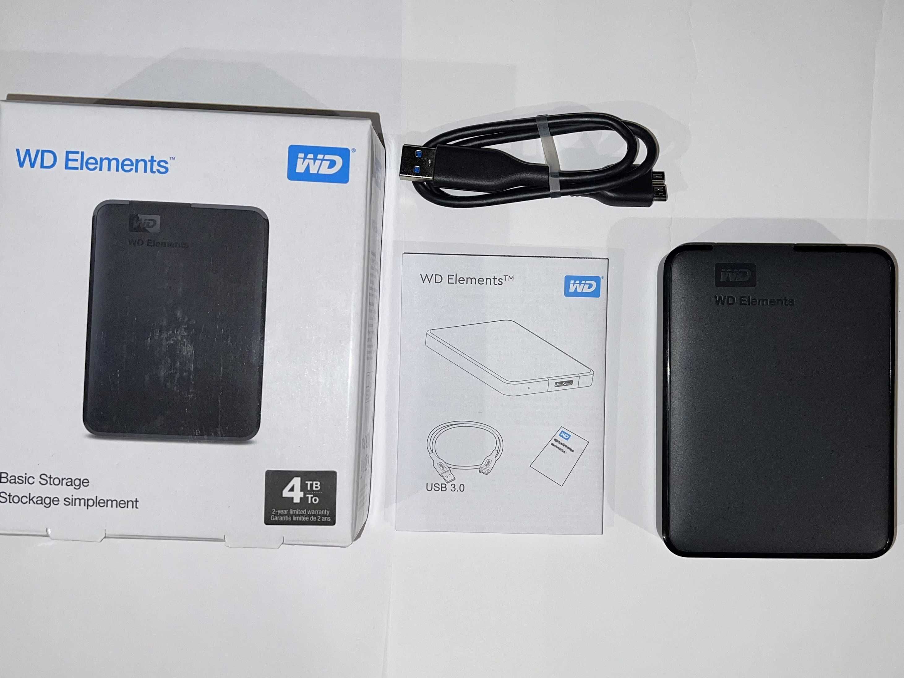 Внешний жесткий диск Western Digital Elements Portable 4TB,  HDD 2.5"