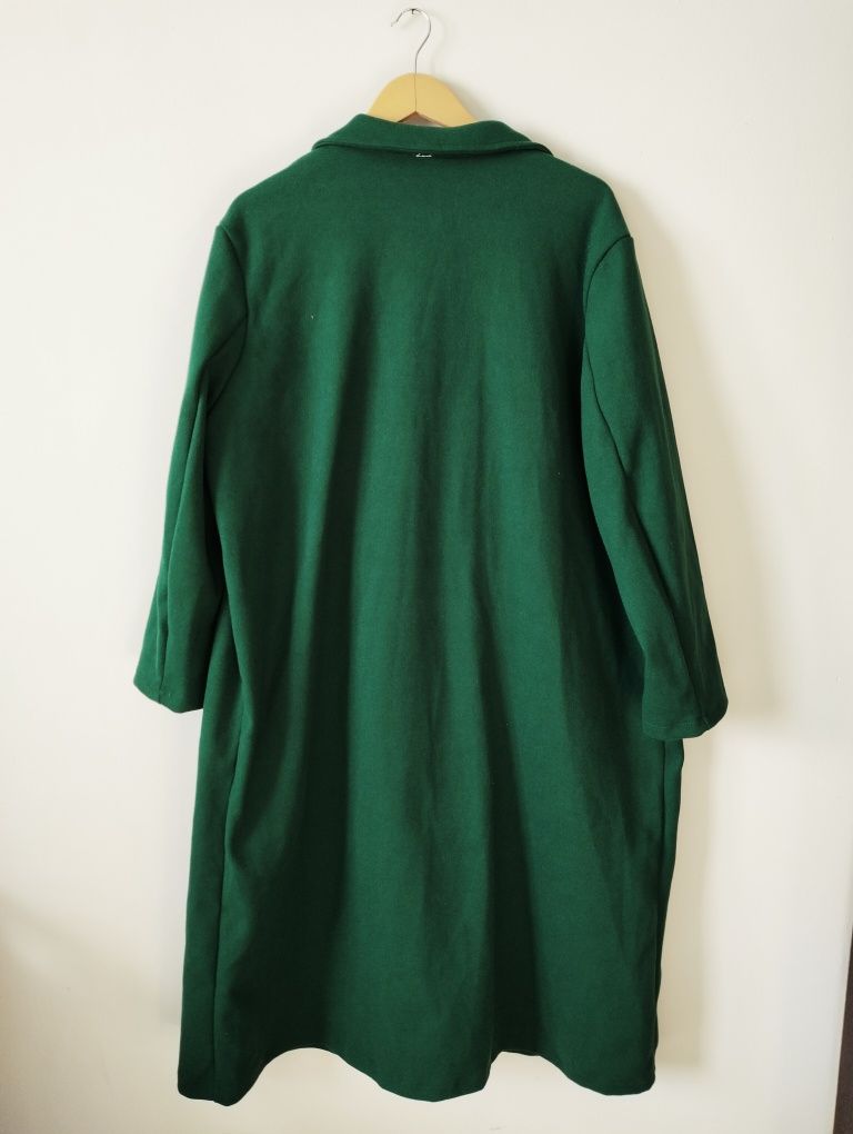 Zielony płaszcz oversize, rozmiar M.