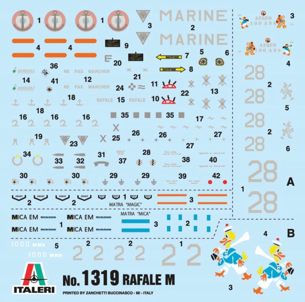 Italeri 1319 Samolot Rafale M Operations Exterieures 2011 model 1/72