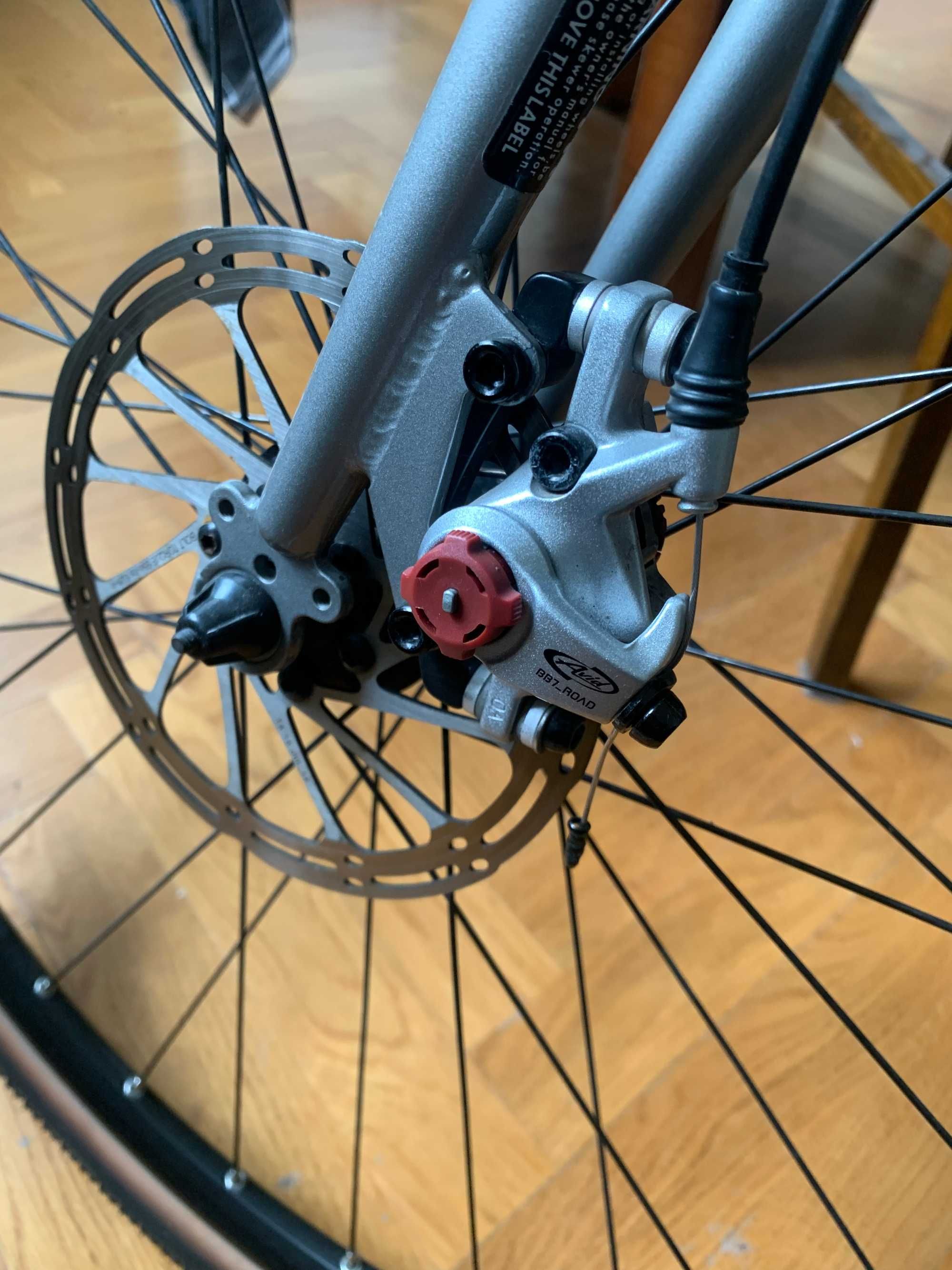 Hamulce hydrauliczne tarczowe Avid BB7 + Klamkomanetki SRAM Apex 1/11