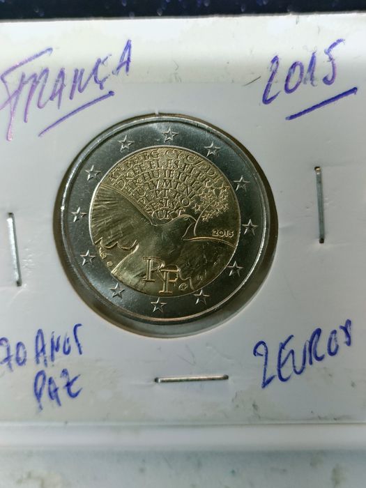 França/ Moeda 2 euros / 2015/ 70 Anos Paz