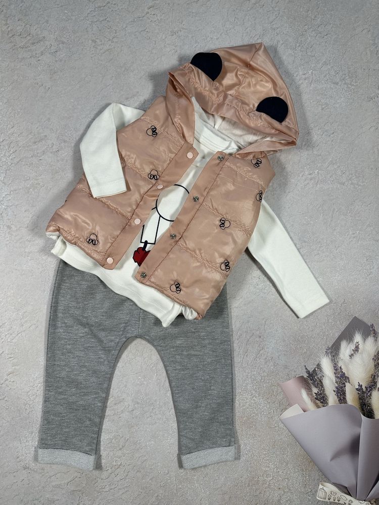 Костюм 3ка для дівчинки Minnie Mouse (Міні Маус) жилетка, кофта, штани