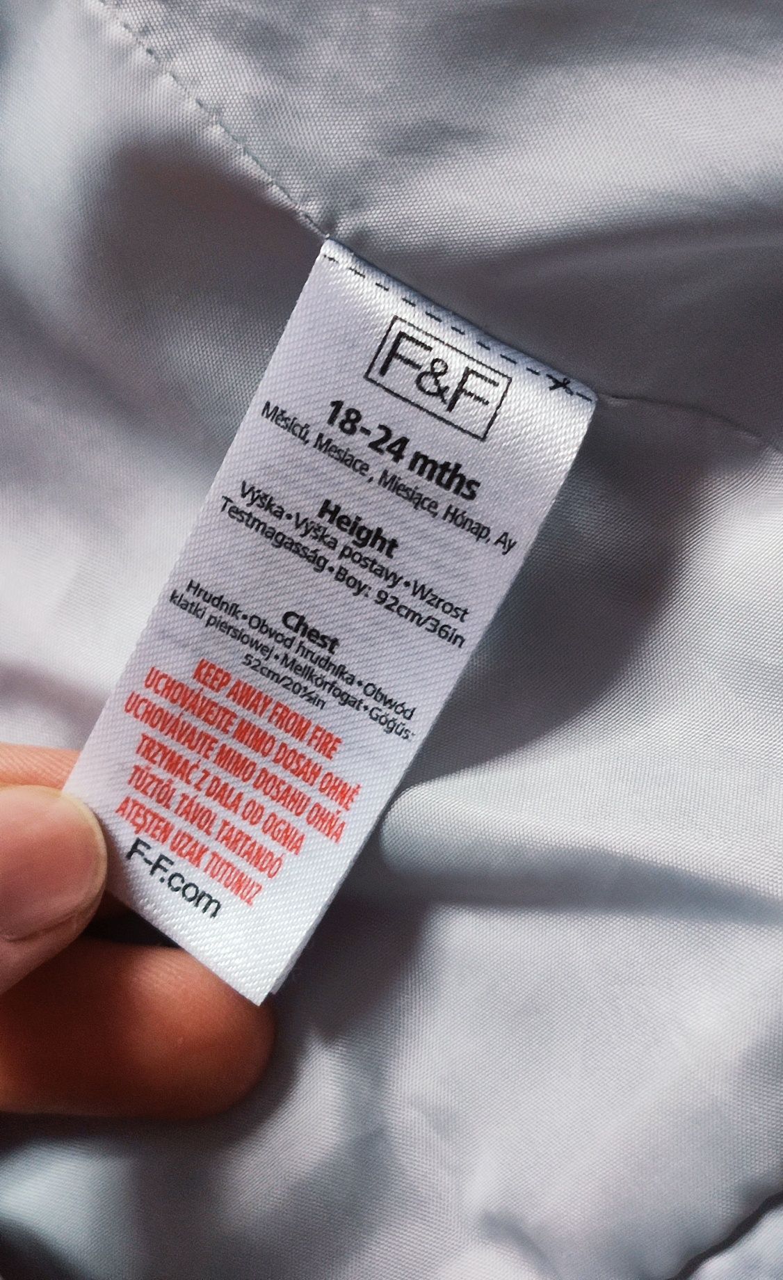 F&F Szaro srebrna kurteczka przejściowa wiosenna jesienna r.92