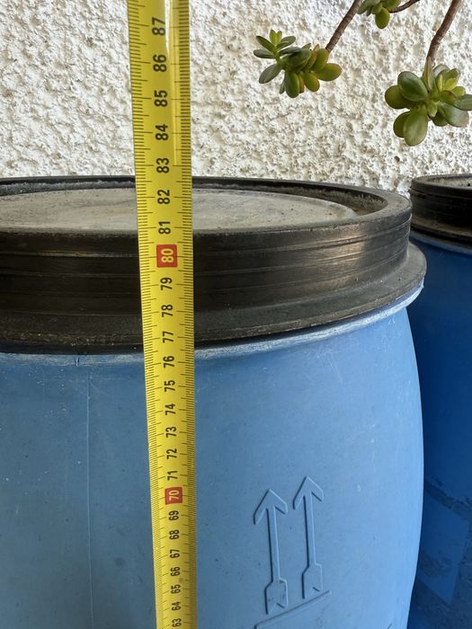 2 Bidons Plástico Azuis