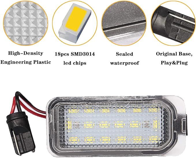 2 szt oświetlenie tablicy rejestracyjnej smd 18 led