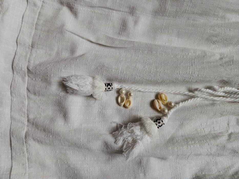 Stylowa biała sukienka M/L - Italian Style, 100% bawełna