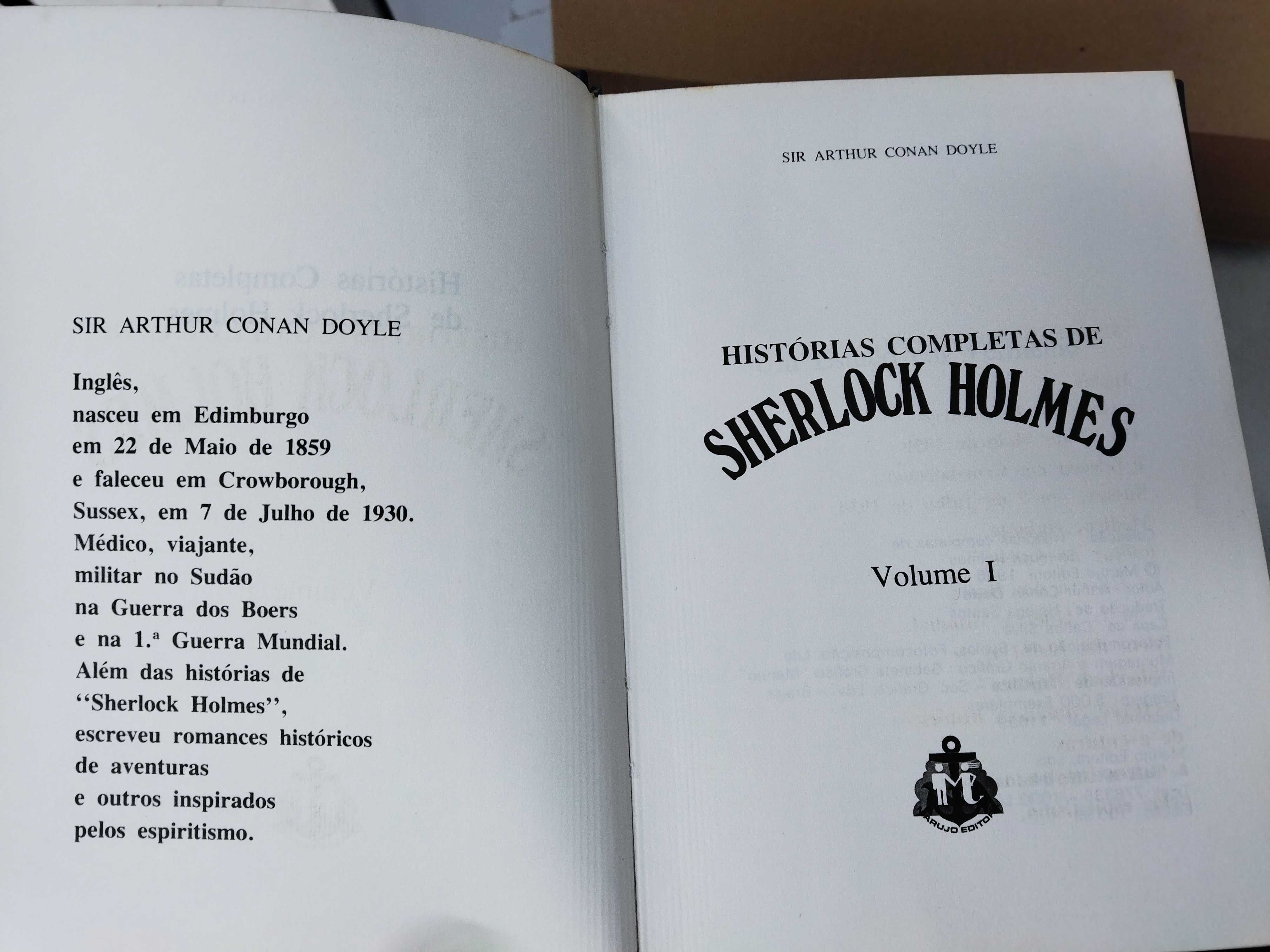 SHERLOCK HOLMES. Coleção completa 12 Volumes. Marujo. Editora